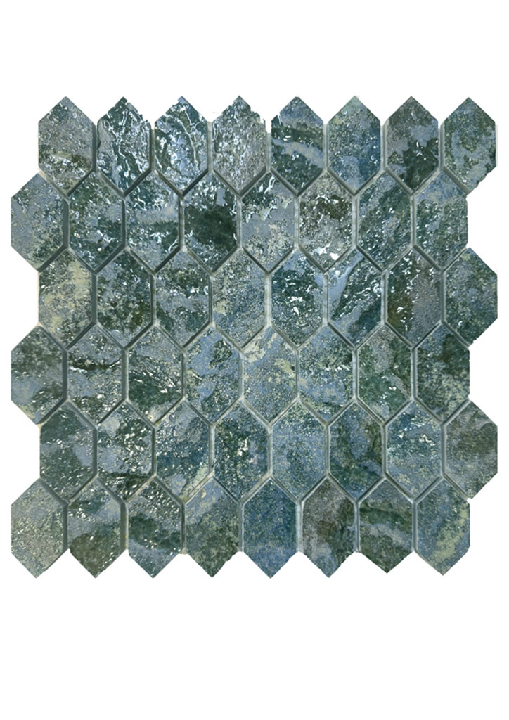 Mosaico Tico Taco Esagonale Blu - Saicis Ceramiche