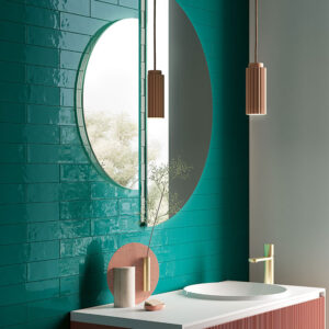 Glossy Brick Fioranese Ceramica da Ceramiche Iannoni Turchese